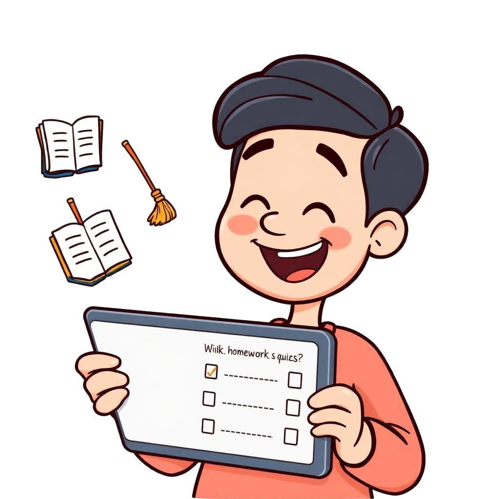 Create tasks, homework, chores & quizzes