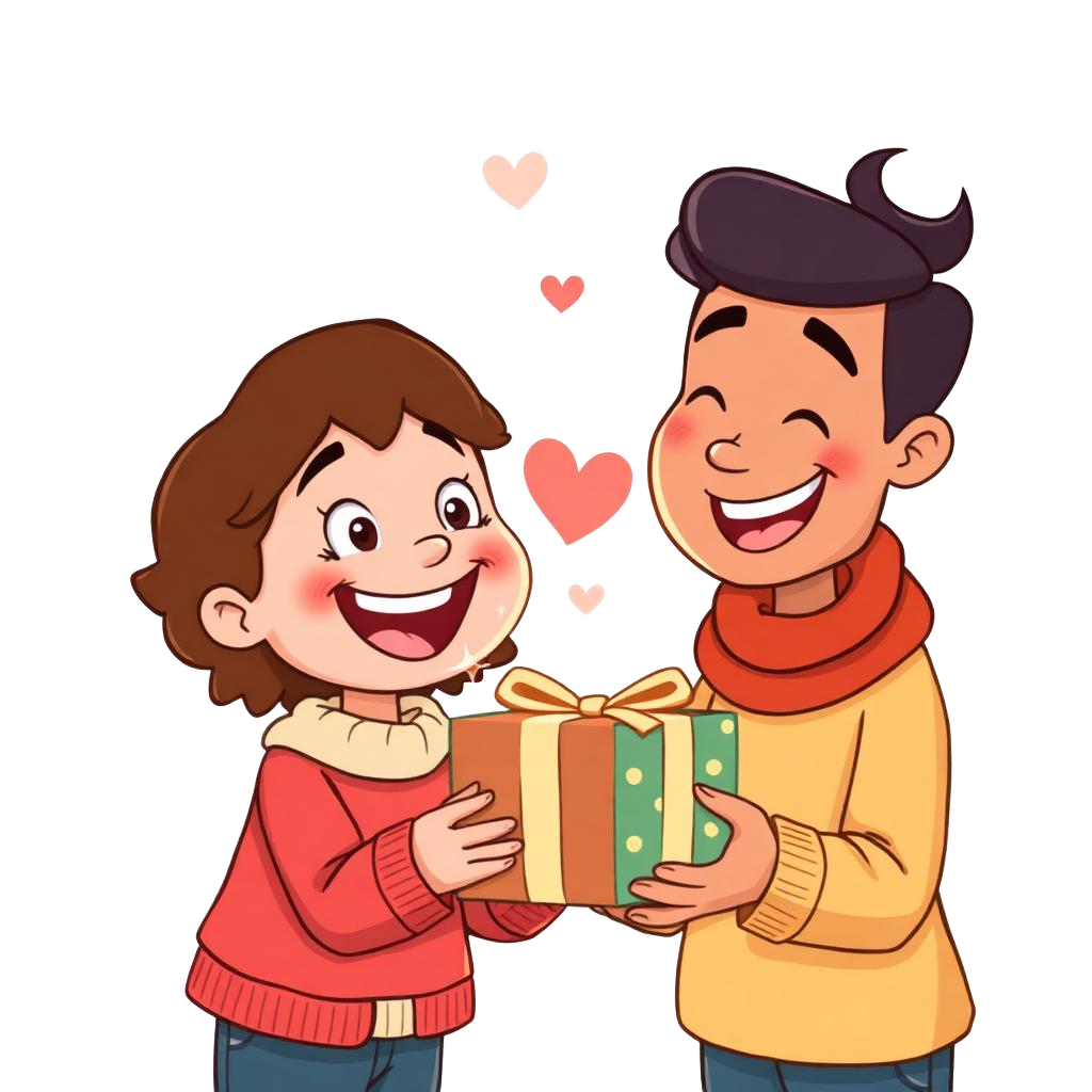 Parent gifts → big smile